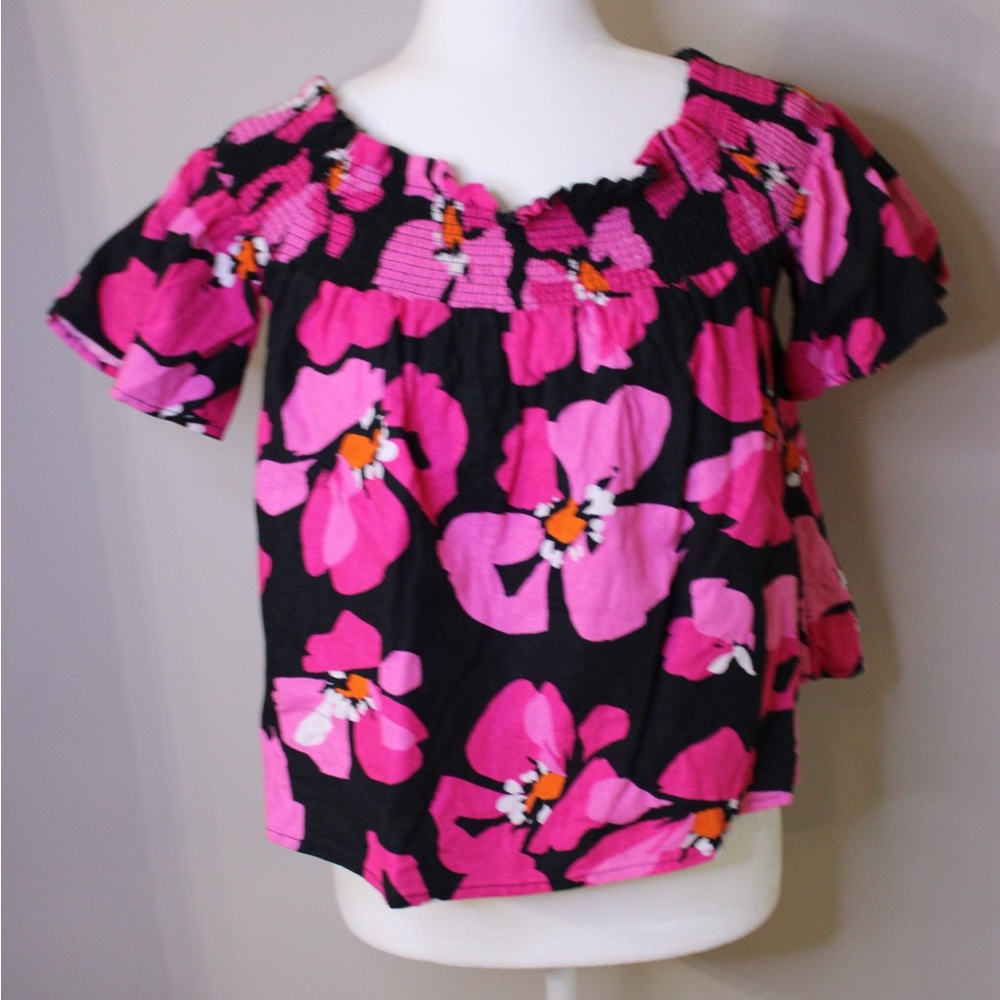 Smocked off-the-shoulder Who What Wear top | size M